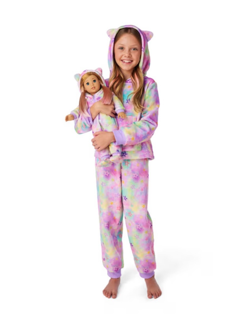 American Girl Stars and Snuggles Pajama set for girl and doll